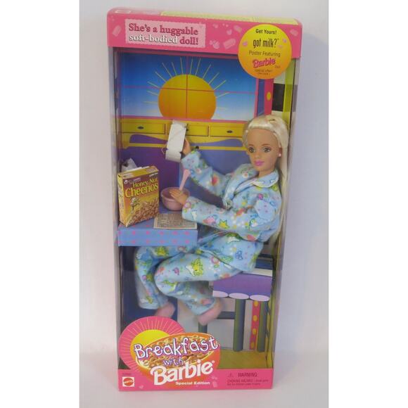 VINTAGE 1999 Breakfast With BARBIE 22965 Soft Bodied Doll New In Box Caucasian - Picture 1 of 10